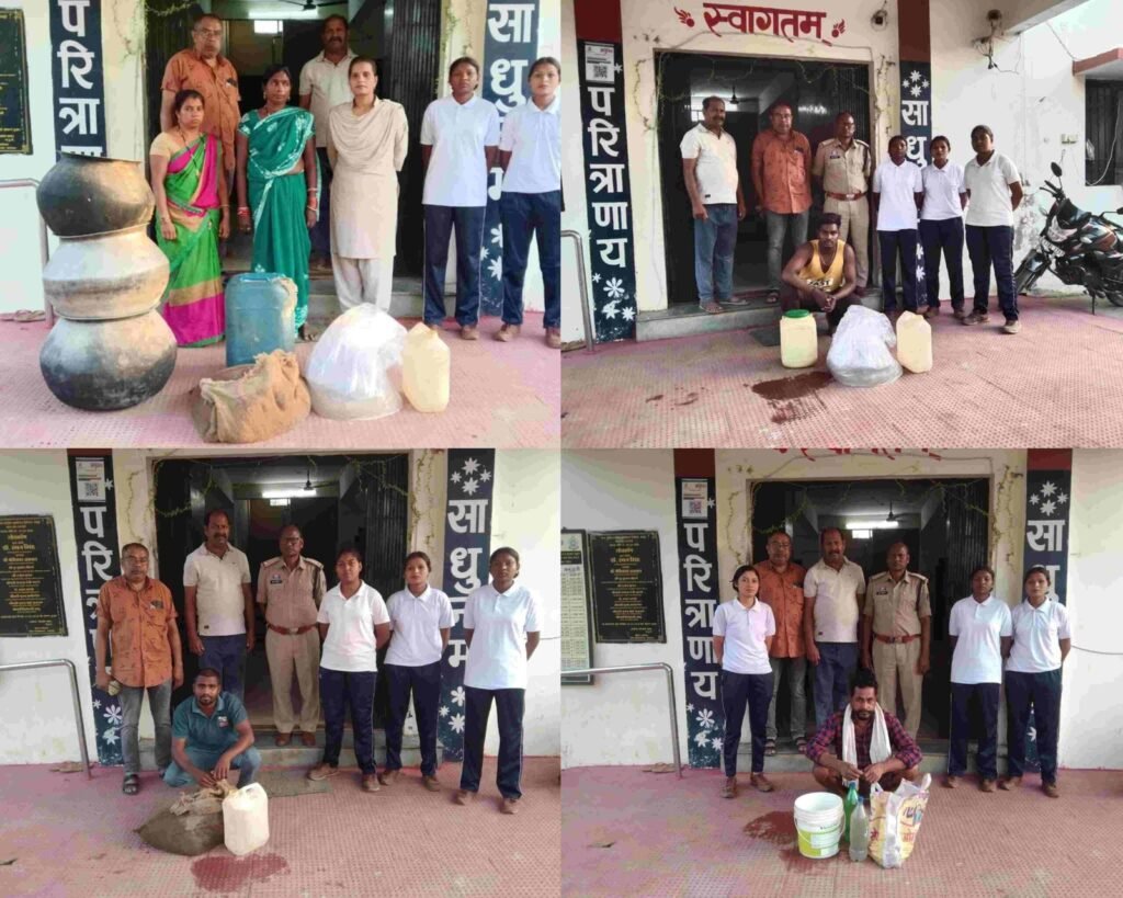 सरसींवा में शराब कोचियों पर पुलिस का कहर, 270 लीटर महुआ शराब संग छह आरोपी धराए