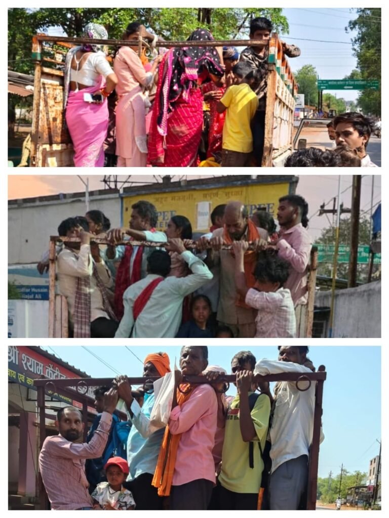 मालवाहक पिकअप में सवारी ढोना पड़ा भारी, धमतरी पुलिस ने ठोका 26,500 जुर्माना