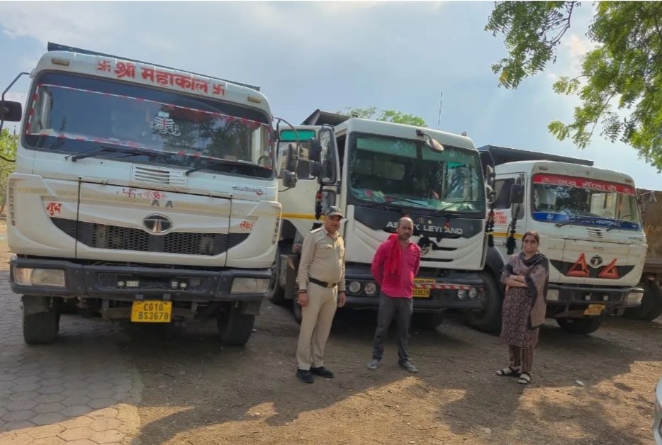 अवैध खनन और अवैध बोरिंग पर कलेक्टर ने कसी लगाम; पुलिस कार्रवाई में कई वाहन किए गए जप्त