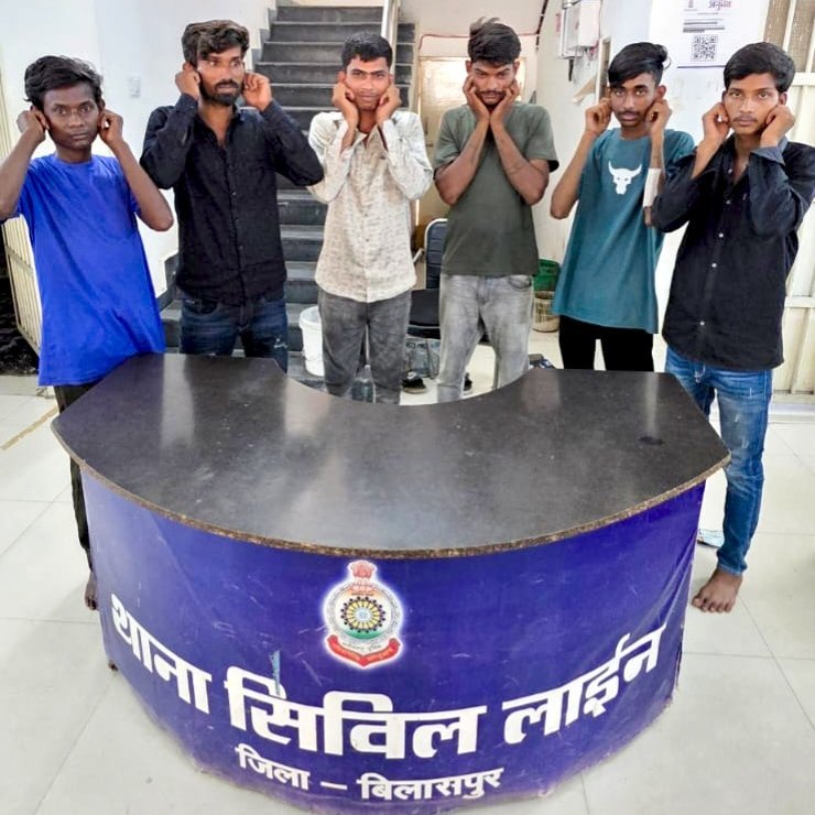 तालापारा-मिनीबस्ती में गुंडागर्दी पर पुलिस का प्रहार, 6 बदमाश जेल भेजे गए