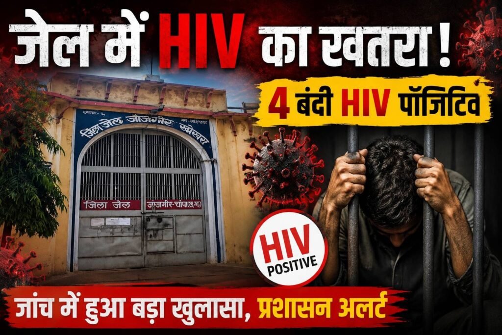 जेल में एचआईवी का अलर्ट: 4 बंदी संक्रमित, स्वास्थ्य विभाग सतर्क