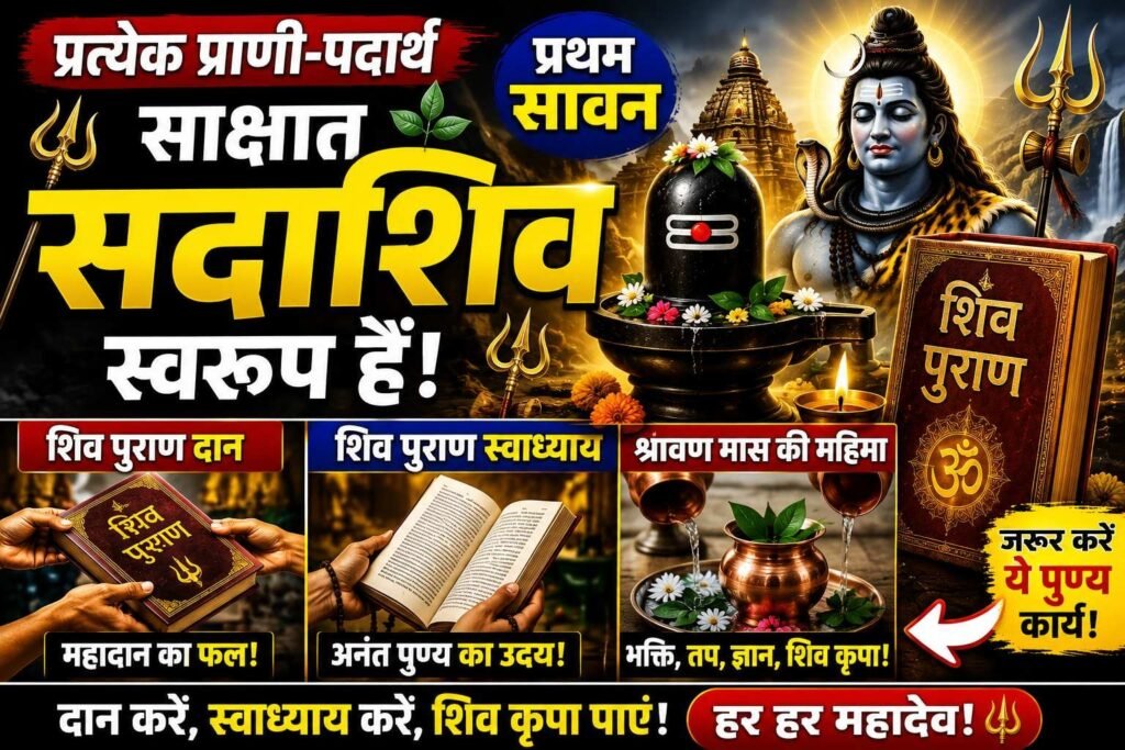 प्रथम सावन का महा रहस्य! हर प्राणी-पदार्थ में विराजते हैं सदाशिव, जानिए शिव पुराण दान और स्वाध्याय की दिव्य महिमा