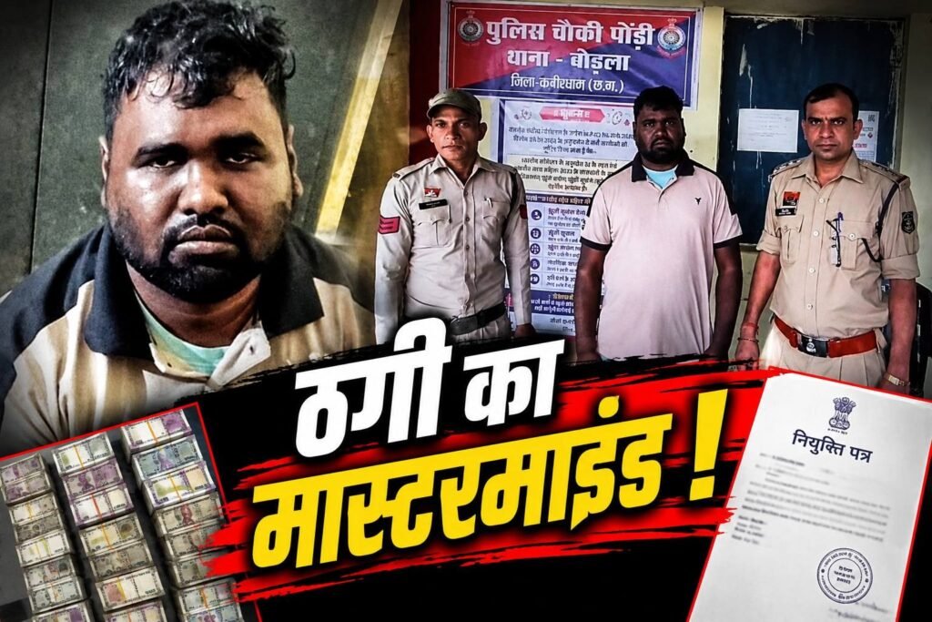 सरकारी नौकरी का झांसा देकर ठगे 1.30 लाख, फर्जी नियुक्ति पत्र का मास्टरमाइंड कलिंदर मिंज गिरफ्तार